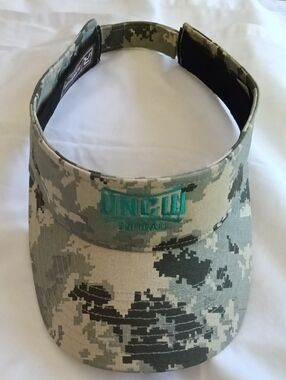 UNCW Baseball Camo Visor - Teal Embroidered Logo